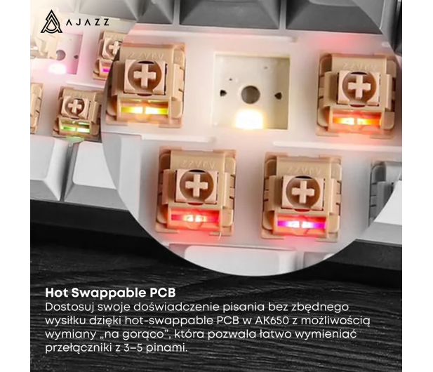 Ajazz AK650 Dream Weaver Switch Side Character Gradient Pink RGB z - 1536356 - zdjęcie 12